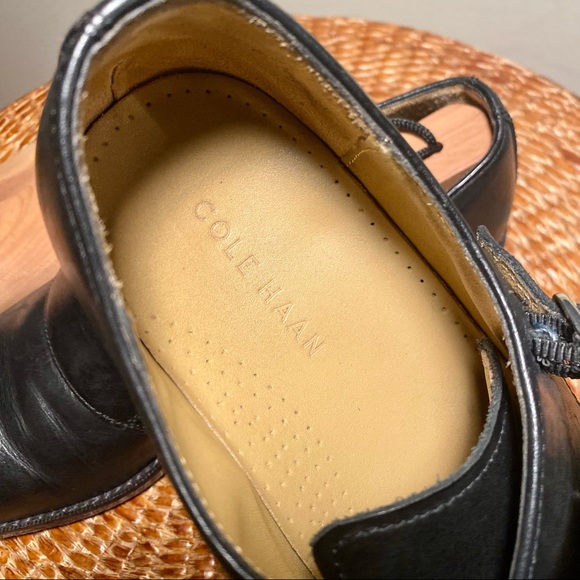 COLE HAAN Black Double Monk Strap Loafers, 9 - Picture 5 of 7